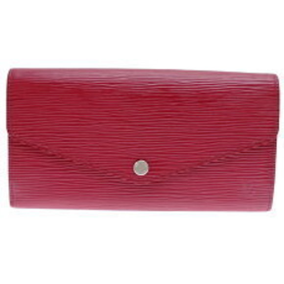 Louis Vuitton Wallet Epi Long Portefeuille Sarah Leather Pink Fuchsia - Picture 1 of 9